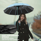YINBAOGE Compact Travel Umbrella, Automatic Folding Windproof 12 Ribs, 42 Inch Canopy with UV Protection, Durable Lightweight Portable Parasol for Rain & Sun, Fits Car, Backpack, Men & Women