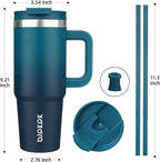 BJPKPK Tumbler With Handle And Straw 30oz Insulated Tumbler Cups With Lid Stainless Steel Travel Coffee Mug,Indigo Black