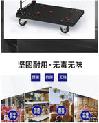 Flat Bed carts with Wheels Foldable Household Folding Portable Flatbed Trolley Handcart Courier Transporter Portable Trolley Cargo Trailer Heavy - Duty trolleyflatbed Truck