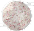 Floral Lace Folding Compact Umbrella - UV Protection Sun Flower Fancy for Women Girls, Portable Travel for Walking, Tea Party, Photo Shooting