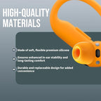 10 Pairs for Beats Powerbeats Pro 2 Ear Tips with Cleaning Kit, Non-Slip Soft Silicone Fit in Case Beats Earbuds Replacement Tips for Beats Powerbeats Pro 2 - Electric Orange