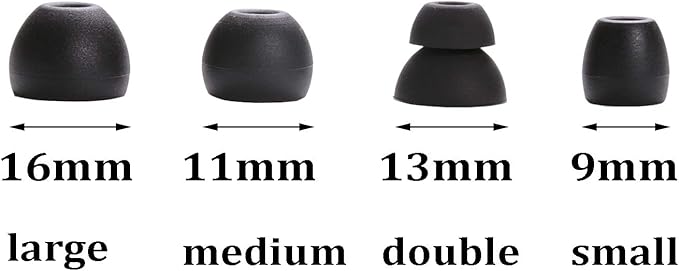 Replacement Eartips Silicone Earbuds Buds Set for Powerbeats Pro Beats Wireless Earphone Headphones,4 Pair (Black)