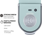 Keurig K-Mini Plus Single Serve K-Cup Pod Coffee Maker, with 6 to 12oz Brew Size, Stores up to 9 K-Cup Pods, Travel Mug Friendly, Misty Green