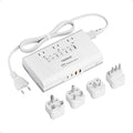TESSAN 600W Pure Sine Wave 220V to 110V Voltage Converter US to Europe, Universal Travel Adapter with 4 USB Ports PD 35W QC 30W, EU/UK/AU/IT/India Plug Adaptor, Step Down Transformer Power Converters