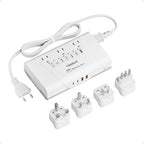 TESSAN 600W Pure Sine Wave 220V to 110V Voltage Converter US to Europe, Universal Travel Adapter with 4 USB Ports PD 35W QC 30W, EU/UK/AU/IT/India Plug Adaptor, Step Down Transformer Power Converters