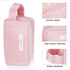 Queboom Travel Makeup Bag Cosmetic Bag Makeup Bag Toiletry bag for women and men (Pink-3pcs)