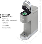 Keurig K-Mini Plus Single Serve K-Cup Pod Coffee Maker, with 6 to 12oz Brew Size, Stores up to 9 K-Cup Pods, Travel Mug Friendly, Studio Gray
