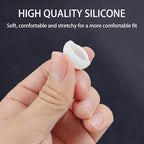 EKIND 4 Pcs Ear Cover Tips Anti-Slip Silicone Soft Replacement Sport Earbud Tips Compatible for iPhone 7 / 6S / 6 Plus / 5S / 5C / 5 Headphones Earphones Protective Accessories (White)