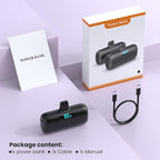 [2-Pack]Mini Portable Charger for iPhone,Upgraded 5000mAh PD Fast Charging Battery Pack,LCD Display Cute Power Bank Portable Phone Charger for iPhone 14/14 Pro Max/13/13 Pro/12 Pro/11/XS/XR/X/8/7