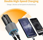 45W Fast USB C Car Charger for Google Pixel 10/10 Pro/10 Pro XL/9/9a/8/7, Galaxy S26+/S25 Ultra, Looptimo Android Phone Plug PD & QC3.0 Cigarette Lighter Adapter with Rapid Charging 3.3ft Type C Cable