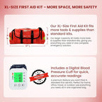 EMT 1st 362 Pcs Emergency Responder First Aid Kit with 40 Unique Items & First Aid Guide Book, Large First aid kit for car, Travel & Home - Emergency Bag for Hiking, Camping, Backpacking and Outdoor
