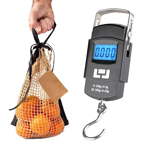 Luggage Weight Scale Fish Weighing Scales Digital Handheld Suitcase Weigher for W/Hook 110lb / 50kg Kg/IB / / oz for H Digital Fish Scale