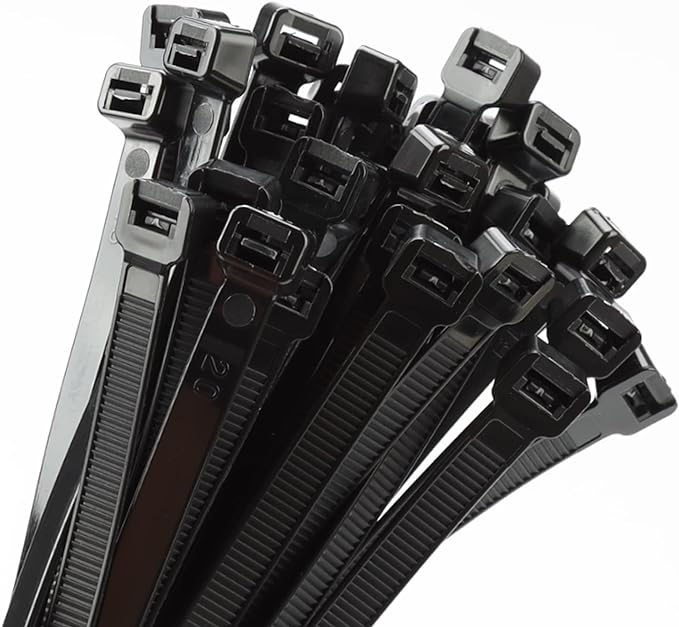 Armpow 26 inch Black Zip Ties Heavy Duty 60 PCS, 200 LBS Ultra Exclusive Strong Plastic Wire Ties, Large Cable Ties Extra Long Tie Wraps, Indoor and Outdoor UV Resistant