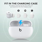 AhaStyle Ear Tips for Beats Studio Buds/Powerbeats Pro 2/Solo Buds/Fit Pro/Studio Buds+【Fit in The Charging Case】6 Pairs S/M/L Silicone Ear Covers Replacement Tips for Beats Wireless Bluetooth Earbuds