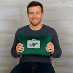 Comfort Fly Travel Blanket & Pillow – 2-in-1 Micro Plush Airplane Blanket with Carry Case (40" x 70") - Green
