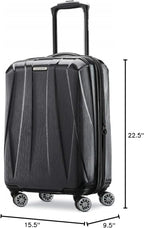 Samsonite Centric 2 Hardside Expandable Luggage with Spinner Wheels, Black, Carry-On 20-Inch