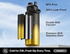 POWCAN 40 oz Insulated Water Bottle with 2-in-1 Straw and Spout Lid, Keep Cold 24H, Leak-Proof, BPA-Free, Double Wall Stainless Steel Water Bottle for Sports, Gym, Travel, Gift, and School (King)