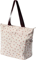 ESVAN Original Floral Tote Bag Large Shoulder Bag with Multi Pockets for Gym Travel Beach Daily Bags