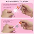 Thopeb–The Original Personal Safety Alarm for Women Self Defense – Elders & Kids Self Defense Keychain Siren – 135dB Loud Siren Bird Sound – Cute Key Chains Protection (Pink)