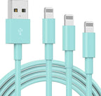 3 Pack Apple MFi Certified Charger Cable 3ft, Lightning to USB Cable Cord 3 Foot, 2.4A Fast Charging,Apple Phone Long Chargers for iPhone 13/12/11/11Pro/11Max/ X/XS/XR/XS Max/8/7/6 Light Blue