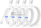 QZIIW 4 Pack USB C Fast Charging Cable 3FT For iPhone 17 16 15/17 16 15 Pro/16 15 Pro max/16 15 Plus,USB A to USB C Car Carplay Cord compatible Samsung Galaxy S25 S24, iPad Pro 12.9/11,Air 5th/4th Gen