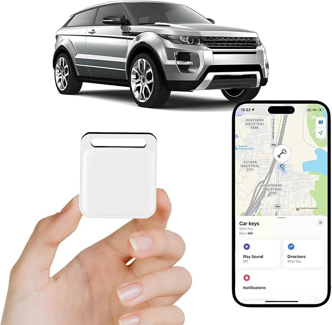 GPS Tracker for Vehicles,Mini Portable GPS Tracker Hidden Magnetic Tracker Real-Time Tracking Global Coverage for Car,Pets,Elderly,and Kids No Subscription No Monthly Fee No SIM Card Required