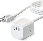 HyperGear Surge Protector Multi Plug 6-in-1 Wall Extension Cord - Multiple Wall Plug Extension Outlet Splitter, Multiplug Electric Power Extender, Electrical Multi-Outlets Power Socket