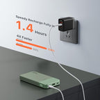 JUOVI Power Bank Fast Charging 10000mAh 35W Portable Charger Small Battery Pack with PD 3.0 & QC 4.0 Type-C USB-A Input Output Lightweight Phone Charger Compatible for iPhone Samsung iPad