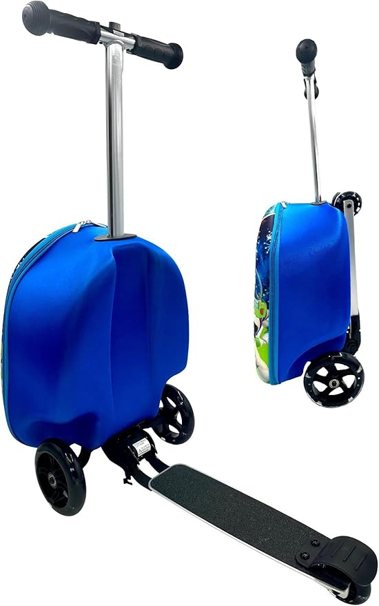Fast Forward Toy Story 18" Ride-On Suitcase Scooter - Lightweight Carry-On Foldable Scooter Luggage
