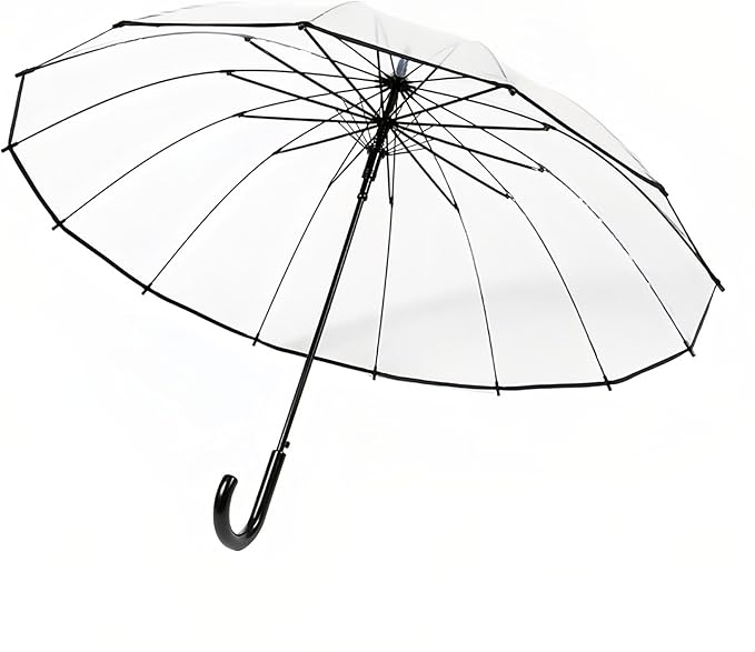 Chesoon Clear Umbrella Wedding Large Rain Bubble Umbrella 14 Ribs POE Surface Automatic Open