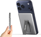 SIXTHGU Magnetic Slim Portable Charger with Stand, 5000mAh Wireless Power Bank[Alloy-Made], PD 20W Fast Charging Compatible with iPhone 16/15/15 Pro/15 Pro Max,for iPhone 14/13/12 Series