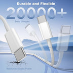Car Carplay Cable for iPhone 17/Pro Max/Air/15/16 Pro Max/Plus/16e,6FT 2Pack USB A to USB C for iPhone USB C Cord,USB C Cable for iPad Pro/iPad Air Android Charger Cord Type-C Charging Cable,White
