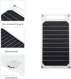 Lixada 10W 5V Solar Panel Charger USB Port Portable High Power Paper Shaped Monocrystalline Silicon for Cell Phone Camping