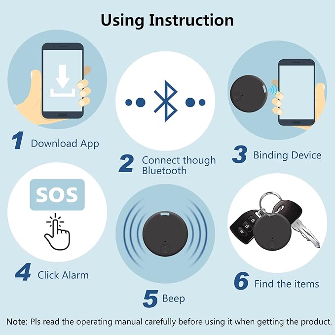 Aircawin ITAG GPS Tracker,Key Item Finder Locator,No Monthly Fee App for iOS/Android 2023 Latest,Portable Anti-Lost Bluetooth Tag Item Tracker for Luggages/Kids/Pets/Phone/Wallet/Bag-1Pcs-Black