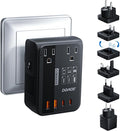 DOACE 350W Voltage Converter US to Europe - 220V to 110V Converter for European Travel, Power Converter Adapter Combo with PD Chargers for Hair Straightener Shaver Toothbrush CPAP Laptop Camera Phone