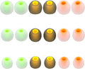 Silicone Earbud Tips - S M L, Fit Most In-Ear Earbuds (Inner Hole 3.8mm - 5.1mm), 9 Pairs