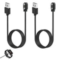 2 Pcs Smart Watch Charger, 2-Pin 2.84 mm Magnetic USB Charging Cable, Replacement Charger Cord Compatible with Letsfit, YAMAY, Willful, UMIDIGI, Fitpolo, Blackview, Dirrelo, Lifebee, Hamile