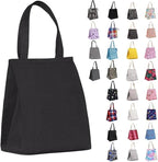 iknoe Insulated Lunch Bag for Women & Adults, 9L Foldable Wide-Open Cooler Bag with Pockets, Leakproof & Portable, for Picnic, Office, Beach(PureBlack)