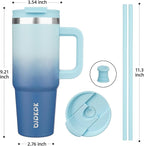 BJPKPK Tumbler With Handle 30 oz Stainless Steel Insulated Tumbler With Lid And Straw For Water Or Ice Coffee,Sky