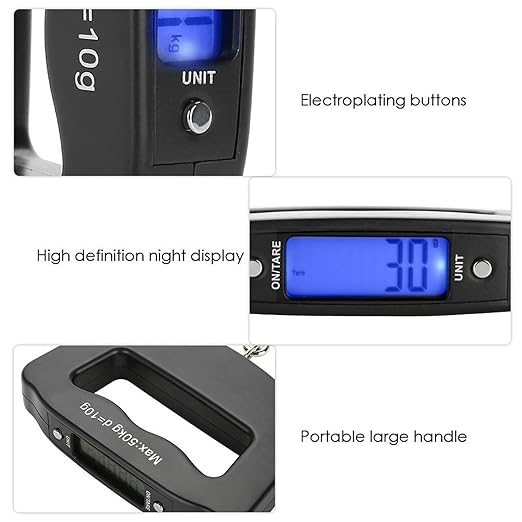 Luggage Weight Scale, 6pcs 50KG Travel Luggage Scale Portable Handheld Electronic Scale with Hook Weighing Handheld Scale,for Travel