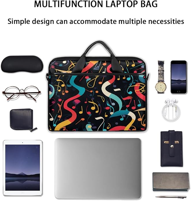 Laptop Shoulder Bag for Women Men, Waterproof Computer Case Messenger Bag Briefcase for Business Office Travel