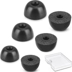 Memory Foam Earbud Tips，Replacement Earbud Tips Ear Bud Replacement Tip Memory Foam Ear Tips IEM Ear Tips Earbud Replacement Tips for 4.0mm Connect Hole Most in-Ear Headphones (S/M/L Total 3 Pairs)