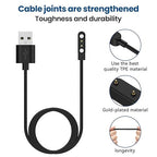 Smart Watch Charger, Magnetic Universal Charging Cable, Pin Spacing 2.54mm/4mm/7.62mm, Compatible for Smartwatch (Black, 4mm)