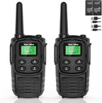 MaxTalker Walkie Talkies Long Range for Adult, MT10 Rechargeable Walkie Talkies FRS Two Way Radio, NOAA, 1200mAh Li-ion Battery USB-C Cable, LED Flashlight, VOX Walkie Talkie for Hiking Camping 2Pack