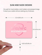 WHonor RFID Blocking Card 2 Pack, One Card Protects Entire Wallet for Women, Credit Debit Card Protector, Anti-Theft NFC Contactless Blocker