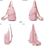 LATMAP Sling Bag For Women Faux Leather Small Casual Daypack Backpack Fanny Pack Crossbody Chest Bags Purse
