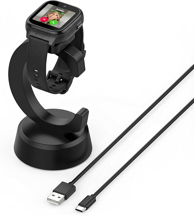 Charger Compatible with Cosmo Jr Track 5 4 3 Watch, Anti-Slip Charging Stand Dock with 3.35Ft USB Cable Cord, Kids Smartwatch Accessories