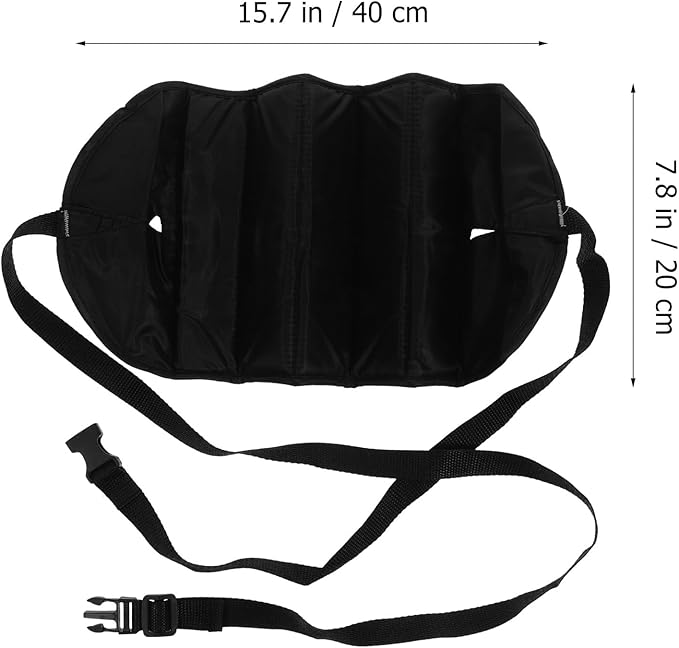 Amosfun Portable Airplane Footrest and Travel Foot Hammock Black Integrated Foot Hanger for Office and Plane Use for Leg Comfort During Flights and Work