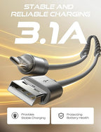 LISEN Android Auto USB Cable, 2 Pack for CarPlay, Short Coiled USB A to USB C Cable Compatible with iPhone 17/16/15, Samsung Galaxy S25/S24/S23 A15/A14, Google Pixel 9/8, Space Gray 4+6FT