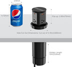 Pop up Outlet for Countertop,PD 20W USB C Fast Charging,3.15" Desk Grommet Power Station,4 Outlets,4-USB, Kitchen Island Pop Up Electrical Outlet, Office Recessed Power Supply,6ft Cord, Black